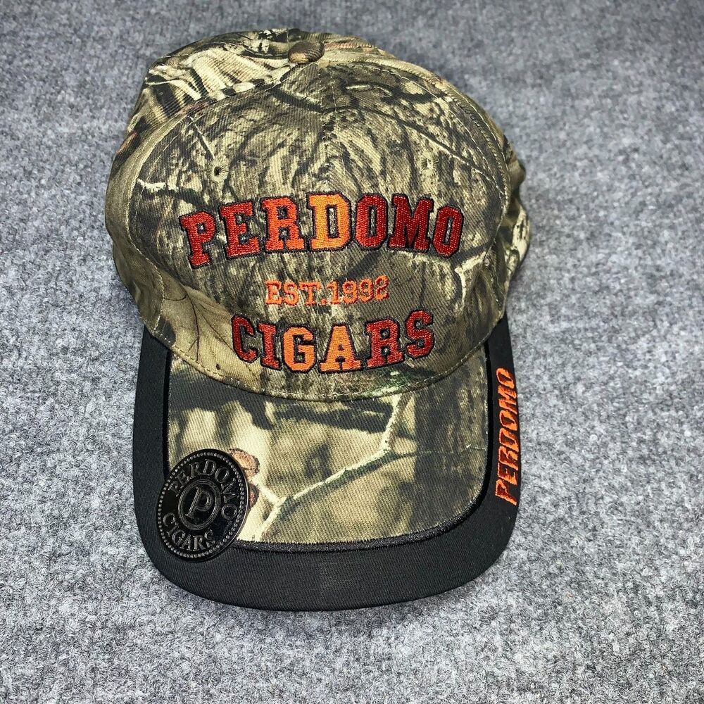 PERDOMO CIGARS Baseball Cap Camo Bottle Opener Camo Excellent Condition